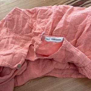 Soft Pink Top soor ploom gauze dress
